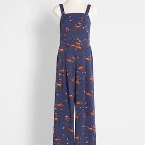 Modcloth Princess Highway Tie-Back Jumper (Navy)